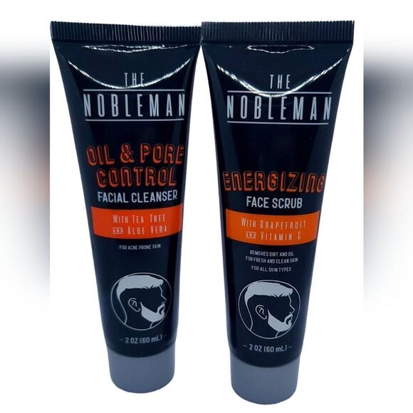 The Nobleman Men's Skin Care Travel Set | Facial Acne Cleanser & Face Scrub New - Picture 2 of 9